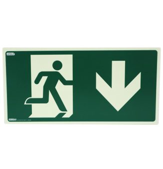 JÄLKIVALAISEVA POISTUMISTIEOPASTE, NUOLI ALAS